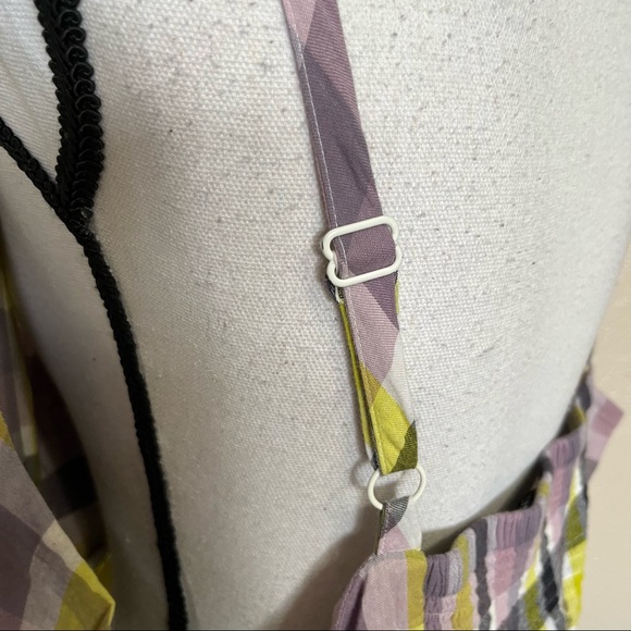 SOLD E Torrid Multi Plaid Challis Button Front Midi Dress - Picture 7 of 13